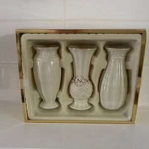 Lenox Ivory Vase Trio - Classic Home Decor